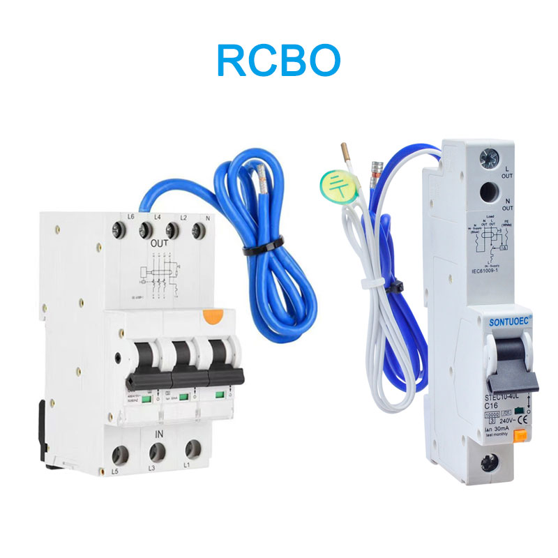 6ka 3p+n Leakage Circuit Breaker A (AC) Uri ng RCBO na may cable