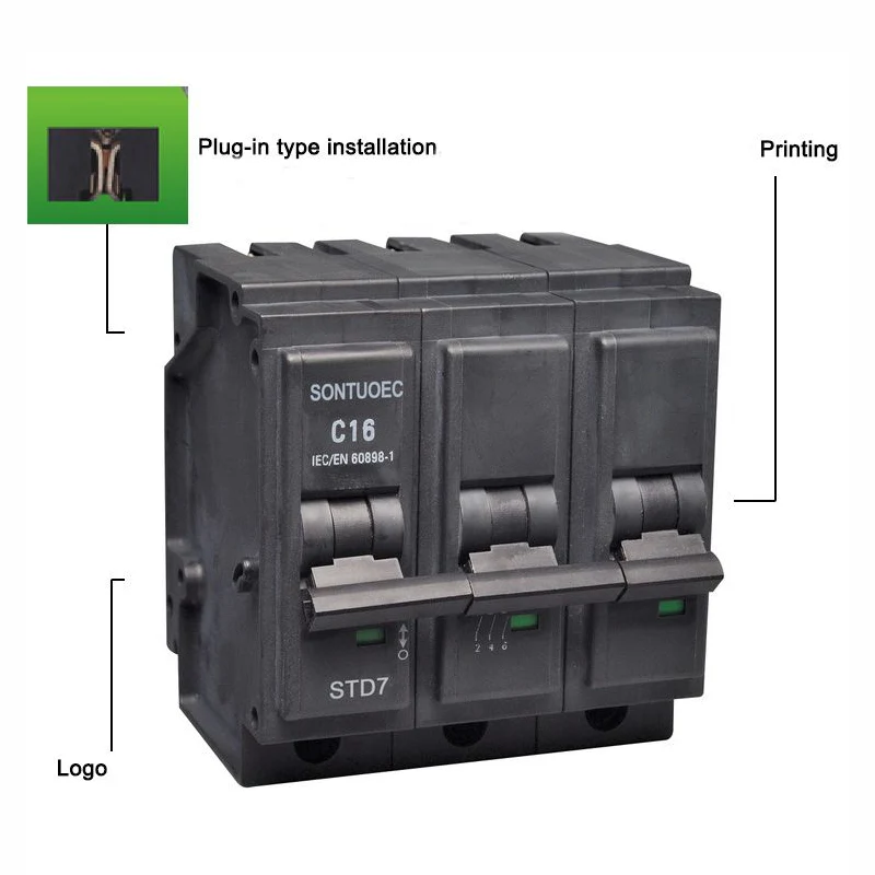 I -plug ang Uri ng 3P Miniature Circuit Breaker MCB