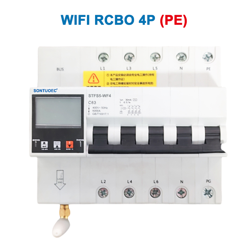 WiFi STFS5-63 Serye Multi Functional IoT Intelligent RCBO Intelligent Circuit Breaker